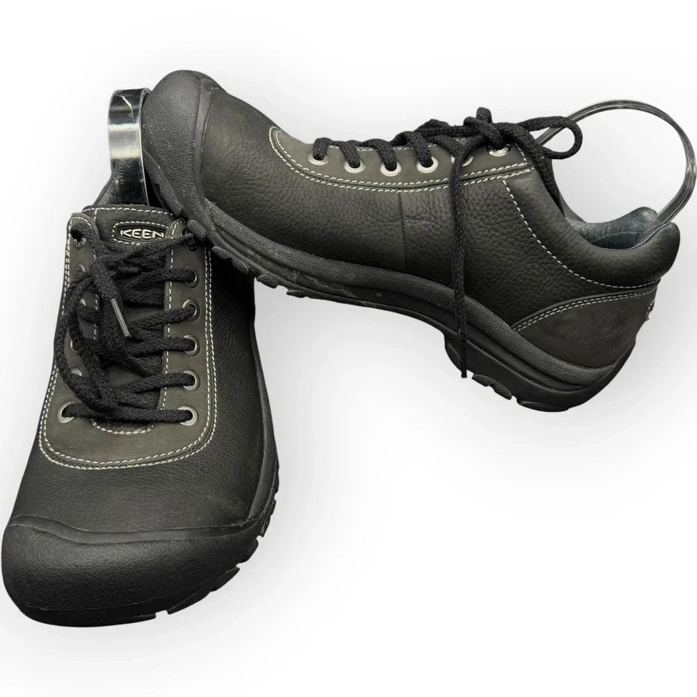 Keen Black Leather work Shoes 11.5 Anti-Slip Oil Resistant Non-marking Chunky